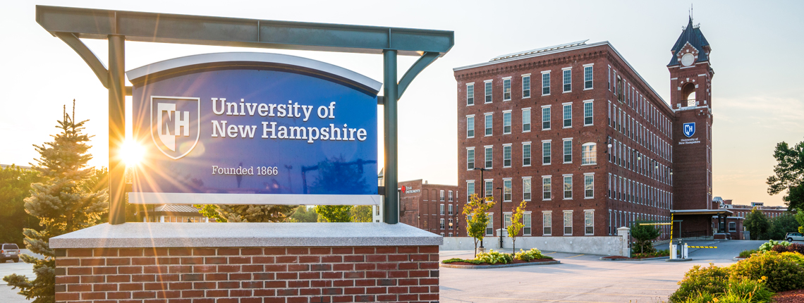 Sign: University of New Hampshire founded 1866