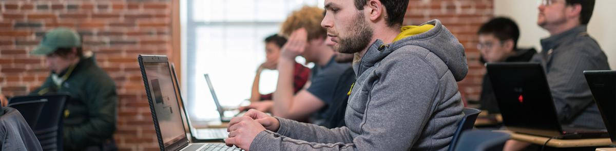 Analytics students in a classroom