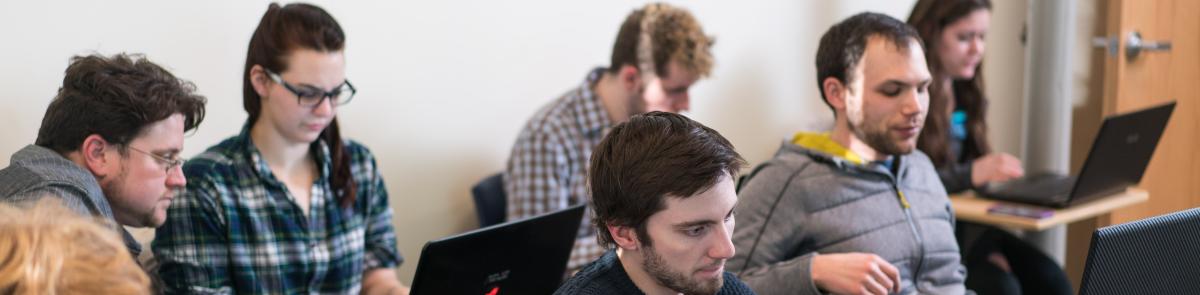 students and teacher in analytics class