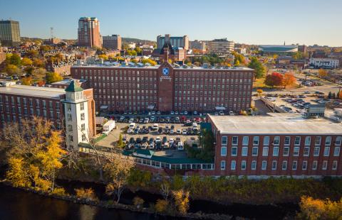 Aerial shot of UNH Manchester campus