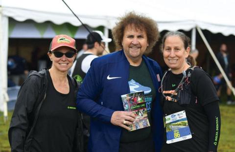 Ellen Raffio, Tom Raffio and Erika Cohen at the 2023 Delta Dental Mount Washington Road Race. 