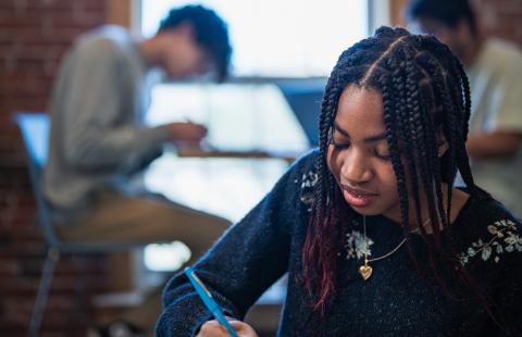 Studying for Finals at UNH Manchester