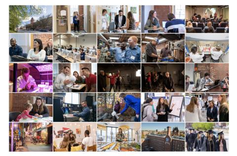 photo collage of UNH Manchester