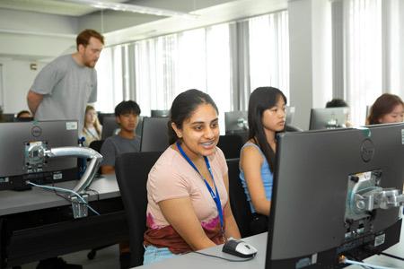 students in a bioinformatics class