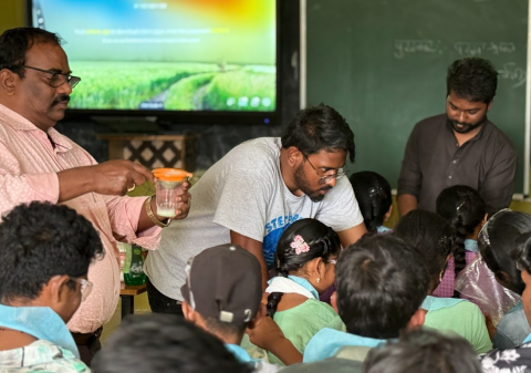 JayCee teaching in India