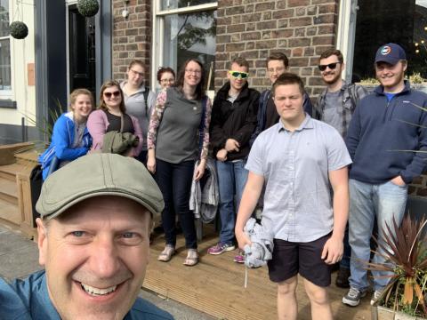 Students and faculty on the summer study trip in the UK