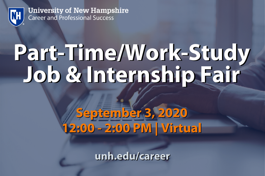 Fall 2020 Virtual Part-Time/Work-Study Job and Internship Fair image.